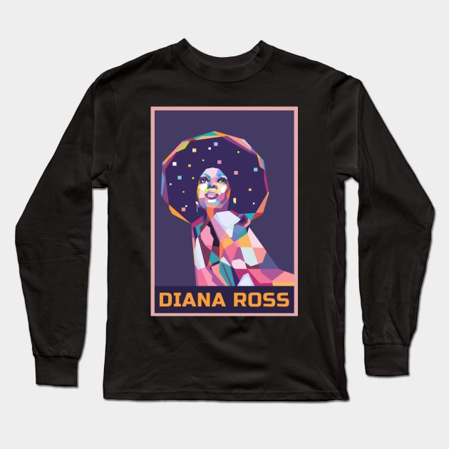 Abstract Diana Ross In WPAP Long Sleeve T-Shirt by smd90